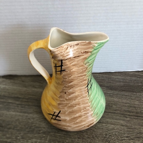 Vtg 1930s Myott Sons and Co Ceramic Pitcher - Picture 3 of 15